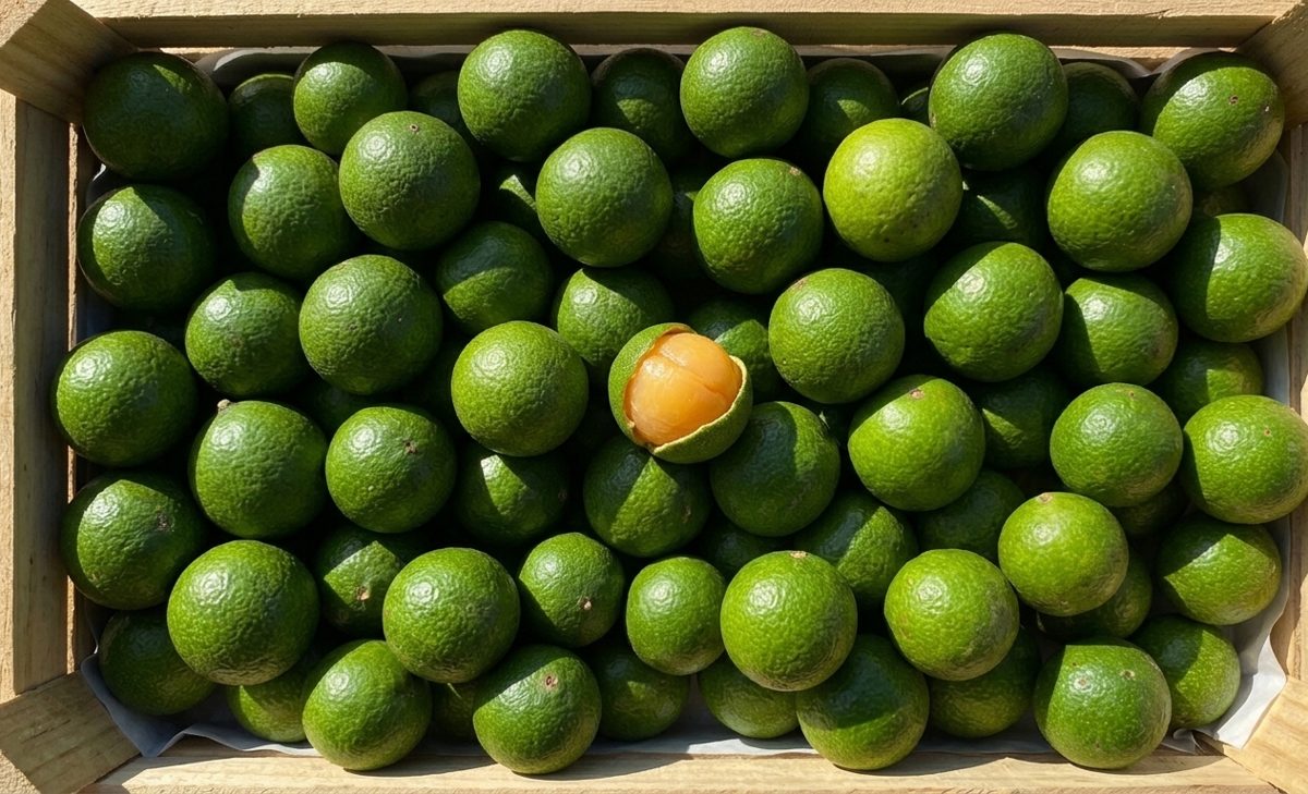 Fresh limoncillo (Spanish lime) in clusters